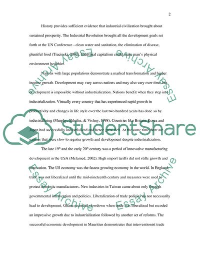 Development Is Impossible Without Industrialisation