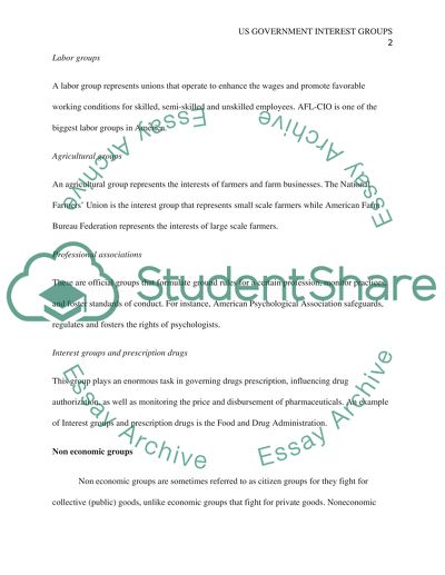 US Government Interest Groups