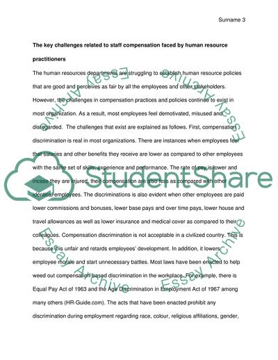 Human Resource Management: Compensation