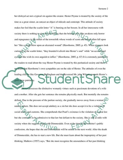 A Characteristics Analysis of Scarlett Letter Defying on Major Characters