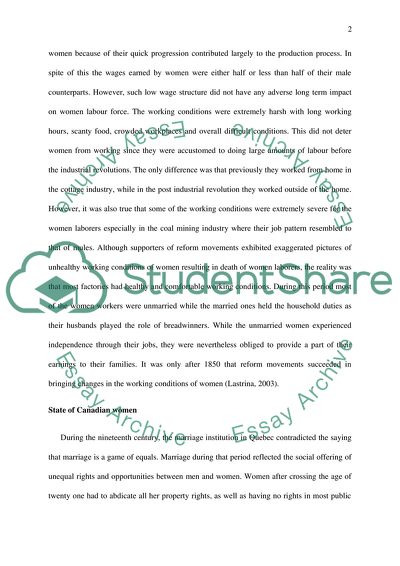 Working Conditions of Young Women in Early Factories