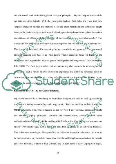 Strong Inventory analisys and MBTI