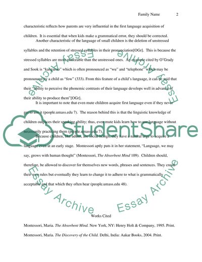 Fist Language Aquisition