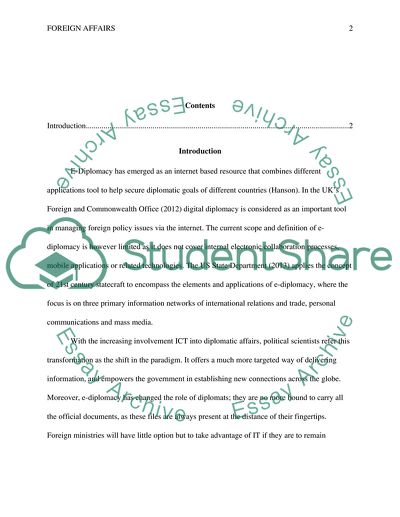 Strategic Integration of Information Technology and Diplomacy Focusing on the Integration of ICT