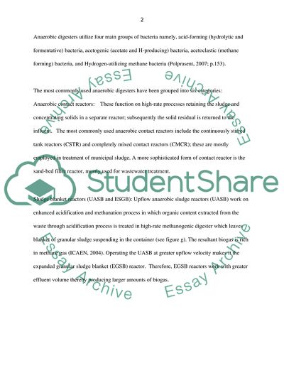 The Major Types of Anaerobic Digesters and Their Uses in Various Waste Management Programmes