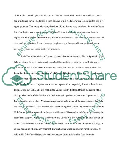 Malcolm X and Julius Caesar