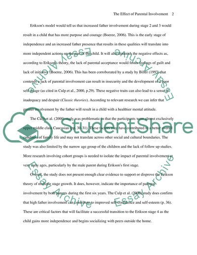 Parental Involvement in Child Self-Esteem