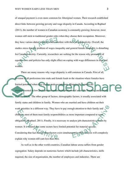 Why are Women Earning Less than Men in Canada