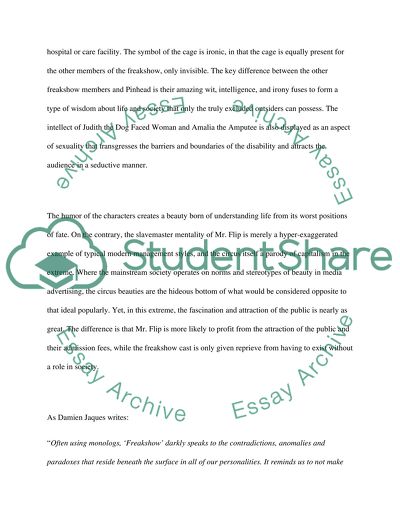 Power from the play Freakshow by Carson Kreitzer