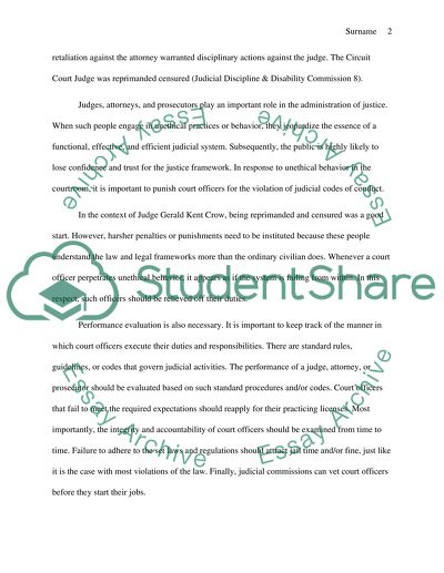 Unethical Issue in the Judiciary