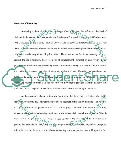 Security Policy Brief on Mexico