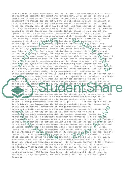 Self-Awareness in Competence Development