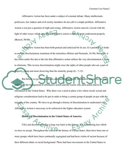 Affirmative Action and Higher Education