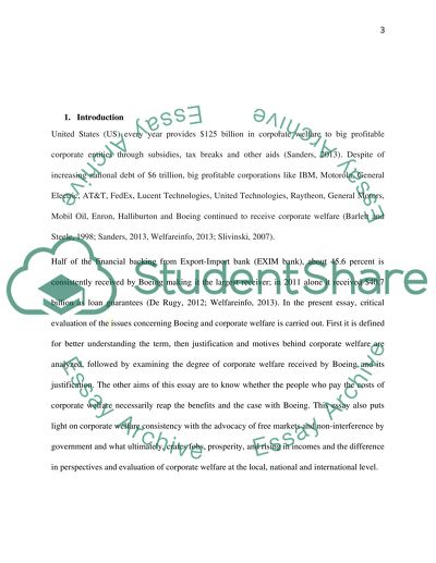 Boeing, Corporate Welfare