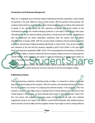 E-Business Background of eBay