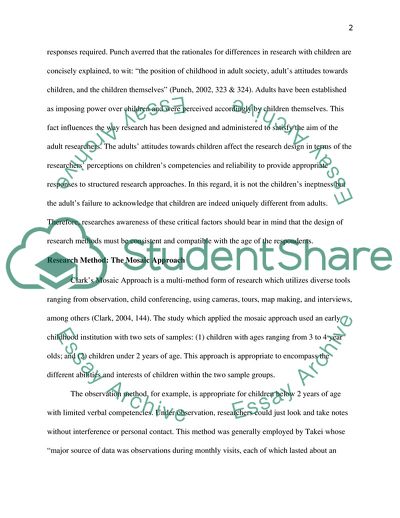 The Mosaic Approach and Research with Young Children