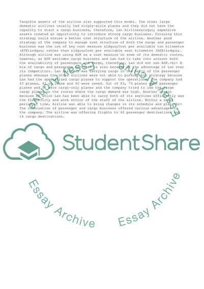 Strategic Management at Lan Airlines