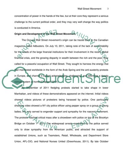 The Wall Street Movement