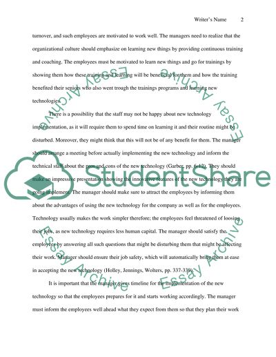 Technology Implementation Paper