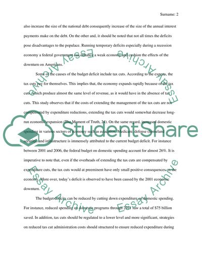 Federal Budget Deficit