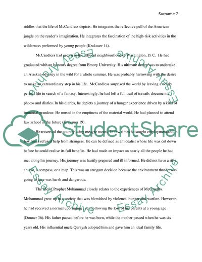 Comparison of McCandless and Prophet Muhammad