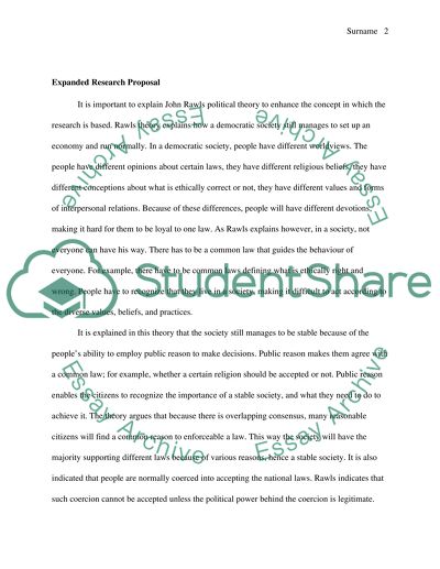 John Rawls Political Theory of Justice