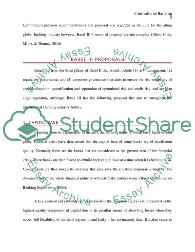 The International Banking Industry