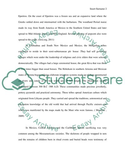 History of Early Civilizations in America in the Period 0 - 300 A.D