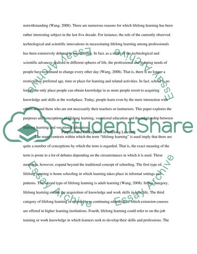 Analysis and Review of the Concept of Lifelong Learning