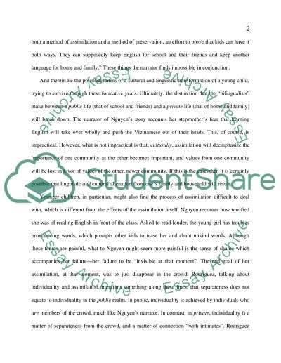 The Effects of Cultural and Linguistic Assimilation