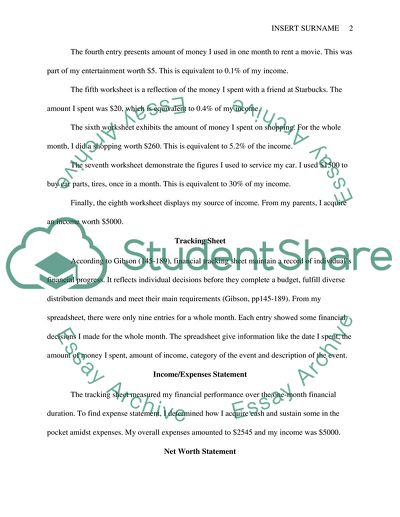 The Monthly Tracking Sheet