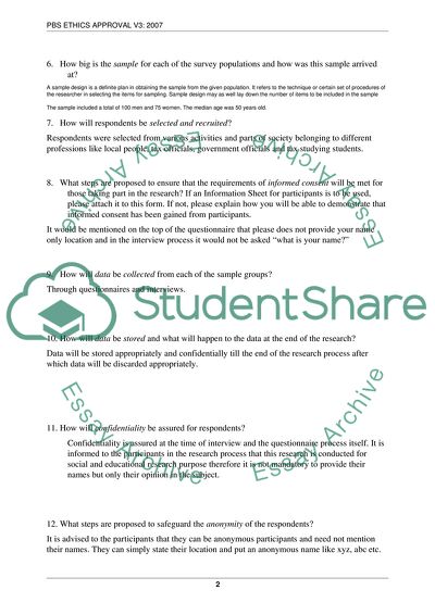 Ethics Approval Form