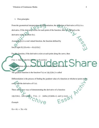 Vibration of Continuous Media