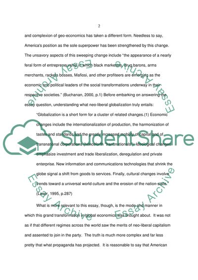 American Hegemony in the Global Economic System