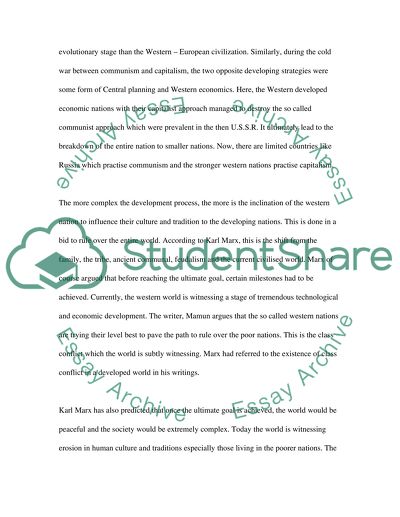 An analysis of an aspect of human culture from an anthropological viewpoint