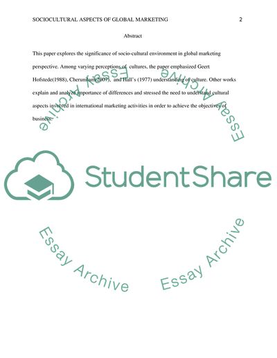 Significance of Socio-Cultural Environment in Global Marketing