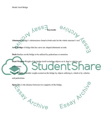 Model Arch Bridge and tha Design Improvement