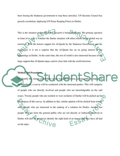 Why Might Al-Qaeda be interested in the Darfur Region