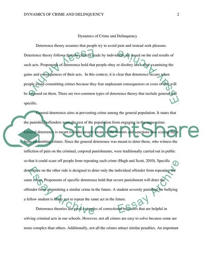 Dynamics Of Crime And Delinquency