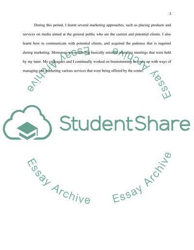 Undergraduate Internship Report