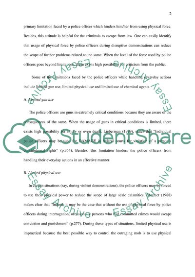 Limitations on Police Force