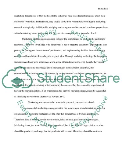 Hospitality Industry Marketing