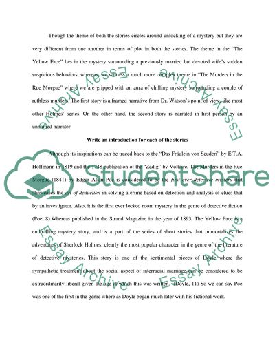 The Yellow Face and the Murders in the Rue Morgue