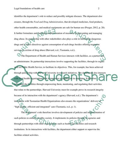 Legal Foundations of Health Care