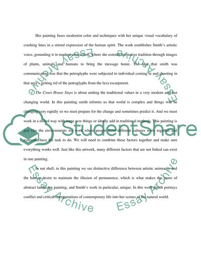 Anaysis of The Court House Steps by Jaune Quick-to-See Smith