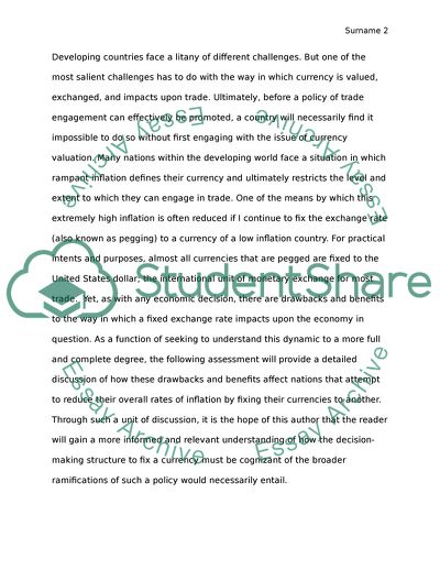 The Problems Associated with a Fixed Exchange Rate