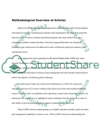 Effective Management Of Post-Operative Pain