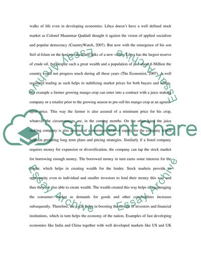Stock and Commodity Markets