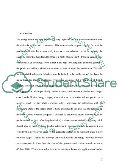 Dissertation: Life after privatisation; A British Energy perspective