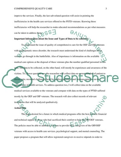 Care for the OEF and OIF Veterans with Post-traumatic Stress Disorder